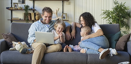 A family at home